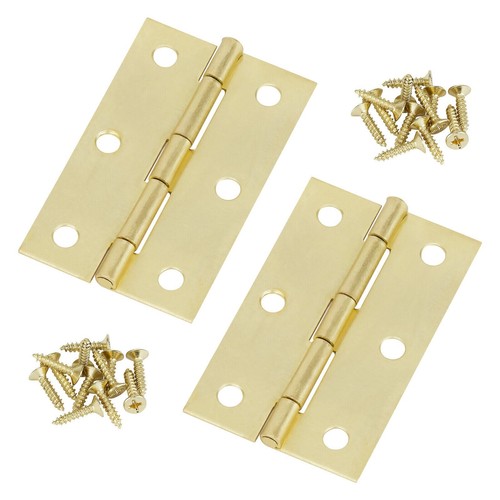 Brass door hinges - hinges, inch