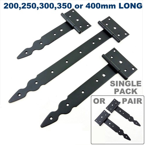 Tee hinges black decorative - black,