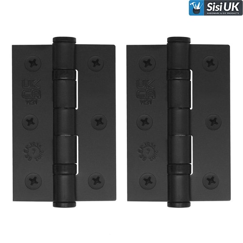 Black internal door hinge pair - door,