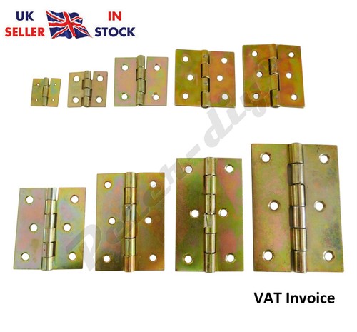 Yellow galvanised butt - galvanised, hinges
