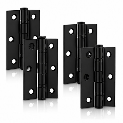 Black internal door - hinge, pair