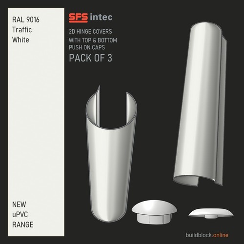 Sfs white door hinge - white,
